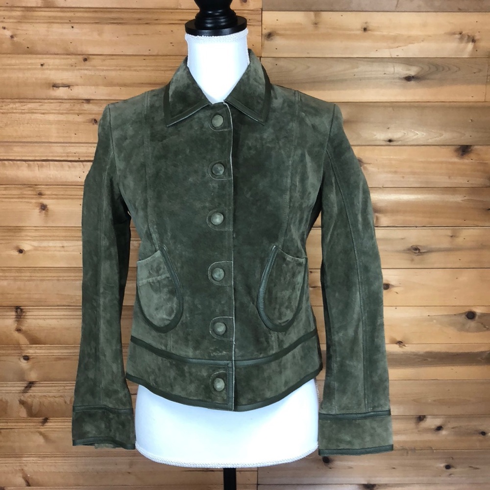 Liz Claiborne green suede jacket